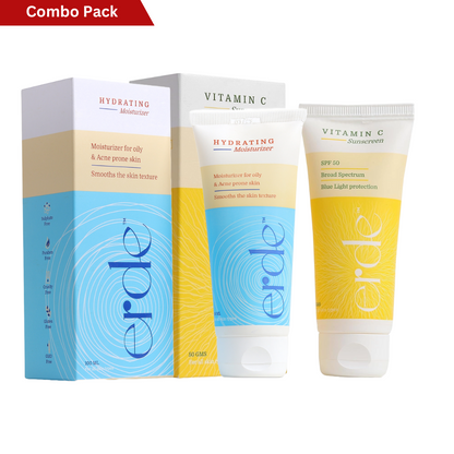 ERDE Hydrating Moisturiser &  ERDE Sunscreen SPF 50 with PA++++   | (Combo Pack )